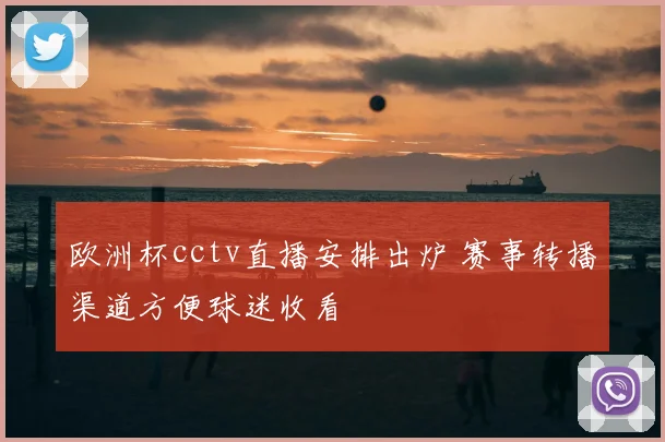 欧洲杯cctv直播安排出炉 赛事转播渠道方便球迷收看